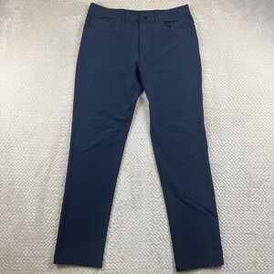 NWOT Public Rec Pants Men's 34x34 Navy Blue Performance Stretch Golf casual
